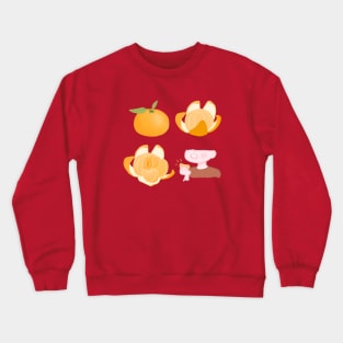 Cute mandarin orange illustration Crewneck Sweatshirt